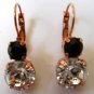 Black and White Swarovski Crystal Earrings