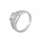 RIGANT Stylish Swarovski Crystal Ring (White)