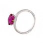 Rigant Exquisite 18K RGP Ring with Plum Blossom Shape Swarovski Element (Red)