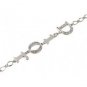 DINGYA DIOR Pattern 18K RGP Bracelet with Swarovski Crystal (White)