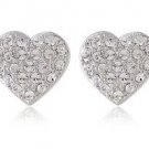 Heart Crystals Stud Earrings
