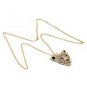 Long Fashion Golden Chain Leopard Head Pendant Lanyard (Yellow)
