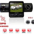 2.0" LCD Screen Dual Camera Driving Recorder with GPS (Black)