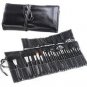 24pcs Portable Cosmetic Brush Set with PU Leather Make-up Bag (Black)