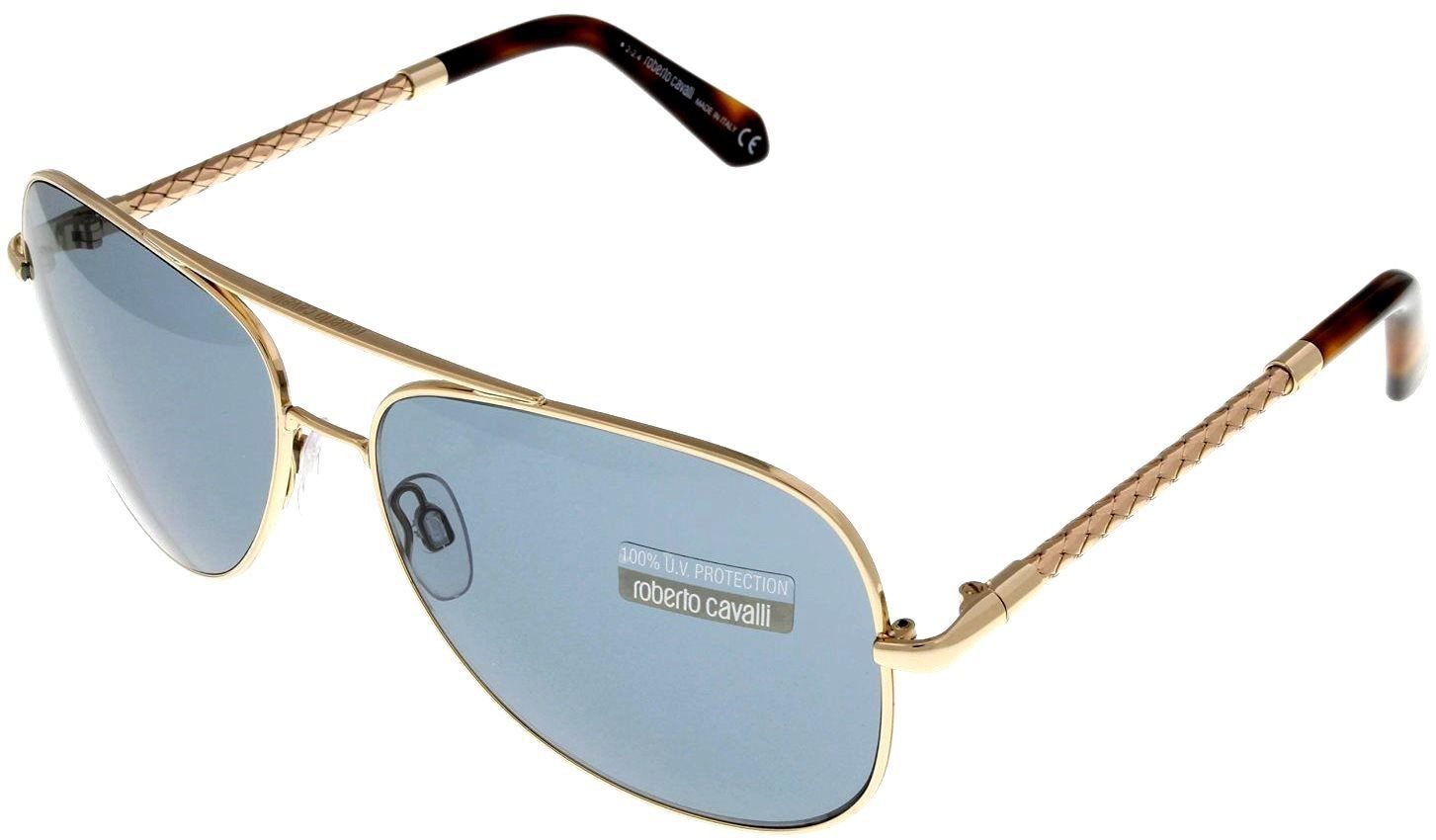 Roberto Cavalli Sunglasses Unisex Gold Aviator 100% UV Protection ...
