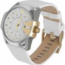 Diesel DZ1476 Men's / Women's Mega Chief White Dial White Leather Strap Watch Diesel DZ1476 Men's / Women's Mega Chief White Dial White Leather Strap Watch