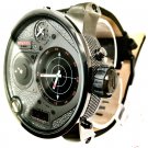 New Diesel DZ7297  Black Multi Movement  Black Leather Band Watch/No box .