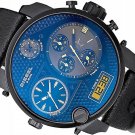 Diesel SBA DZ7127 Black / Blue Chronograph Analog / Digital Wrist Watch Men's Diesel SBA DZ7127 Black / Blue Chronograph Analog / Digital Wrist Watch Men's