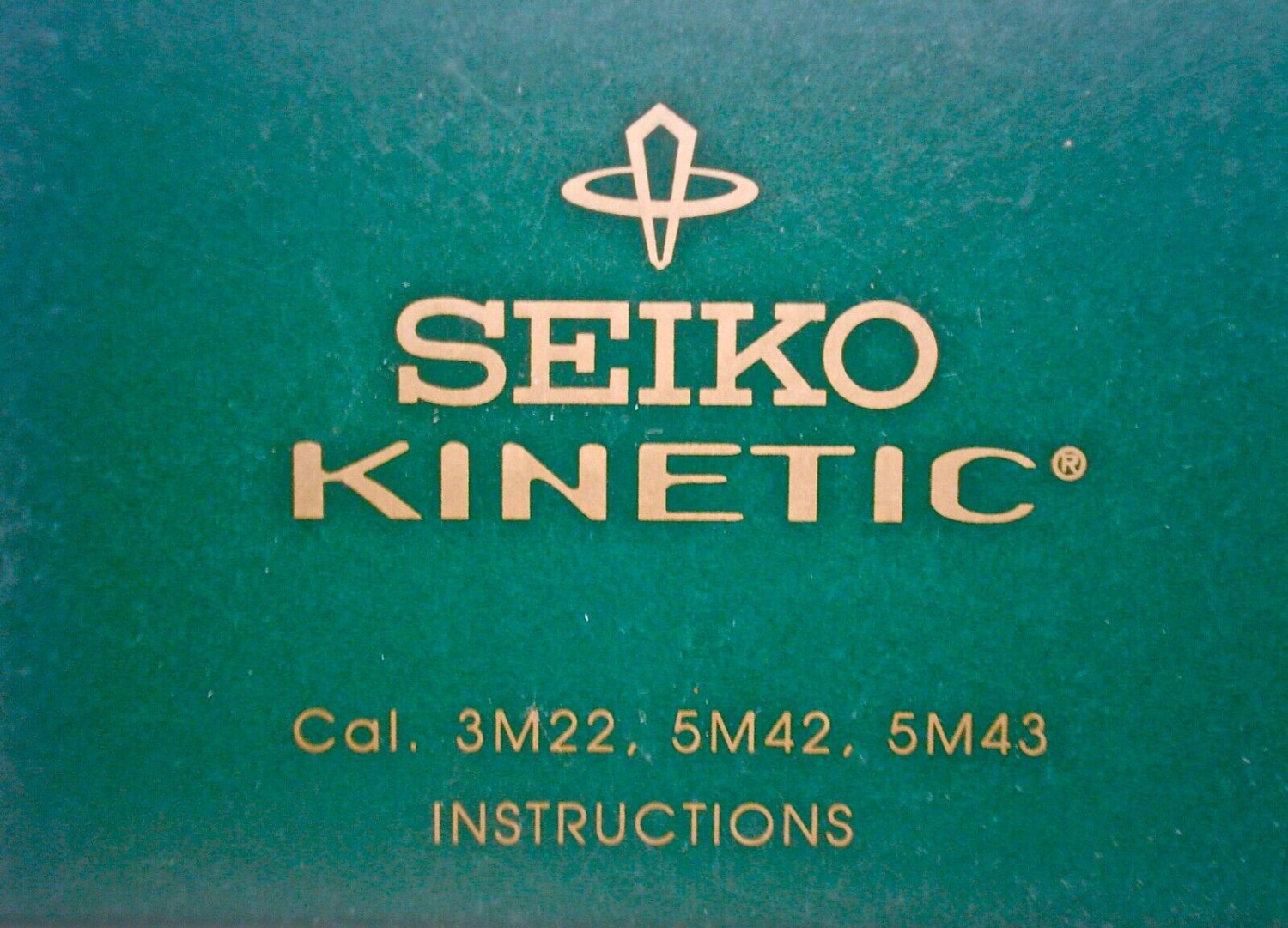 SEIKO Cal. 3M22, 5M42, 5M43 Instruction Booklet Manual