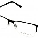Dolce & Gabbana Eyeglasses Frame Men Black Semi Rimless DG1283 1106