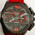 DIESEL DZ4388 IRONSIDE GUNMETAL TONE RED SILICONE BAND, CHRONOGRAPH WATCH NO BOX DIESEL DZ4388 IRONSIDE GUNMETAL TONE RED SILICONE BAND, CHRONOGRAPH WATCH NO BOX