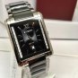 SUNBORN 50218M Ceramic Men's Precision Quartz Black Dial Two tone Silver Watch