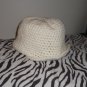 WHITE BEANIE WITH BRIM