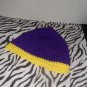 PURPLE AND GOLD BEANIE