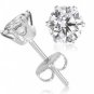 2 Carat White Topaz Sterling Silver Stud Earrings