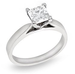 Princess Cut Diamond Solitaire Ring .40 Carat