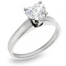 14k Gold Heart Diamond Solitaire Ring .25 carat