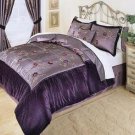 Violet Velvet Complete 8pc Luxury Comforter Bedding Ensemble Cal. King