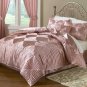 Luxury 8-pc Soft Pink Elegant Satin Complete Comforter  Ensemble Set King