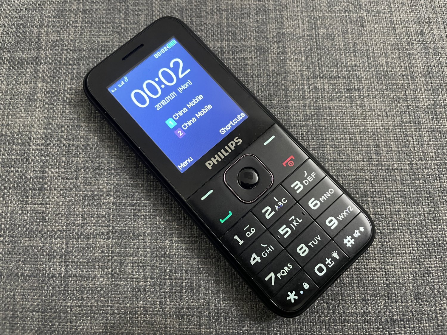 Used Philips E258S Unlocked Dual SIM GSM 2G Dualband Feature Cell Phone Mobile