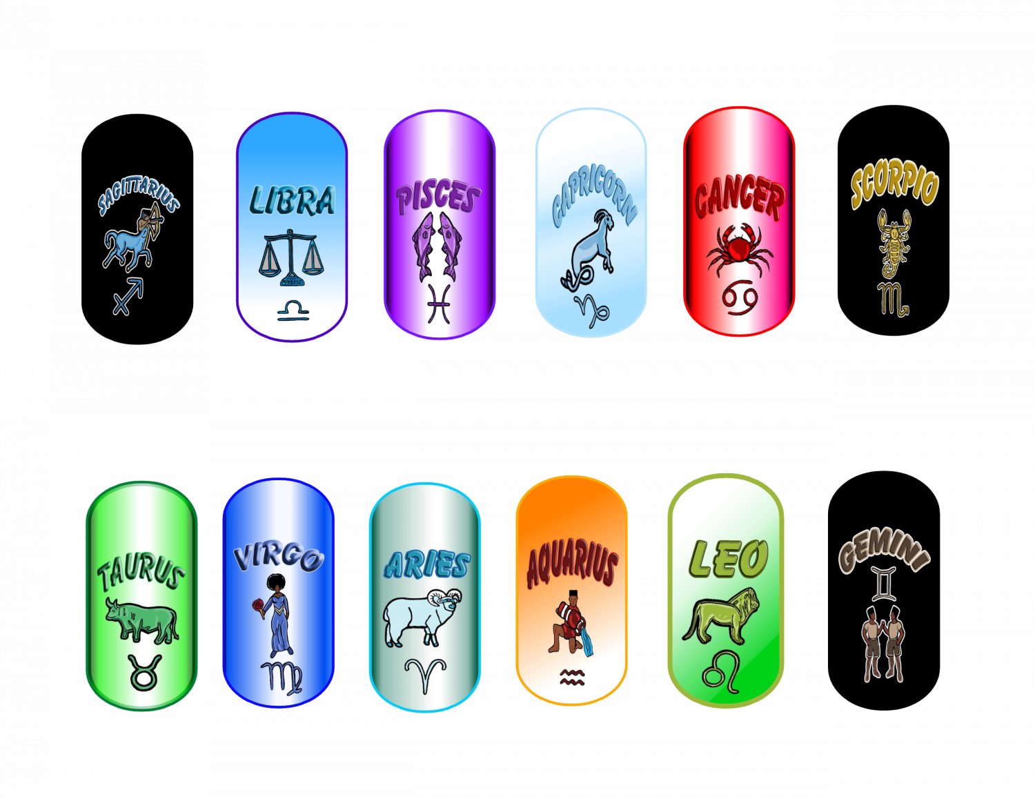 Zodiac Dog Tags by 100 Degrees Collections