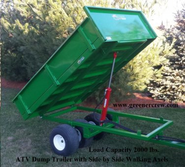 Electric Over Hydraulic Lift ATV Dump Trailer 2000 lbs Load Capacity