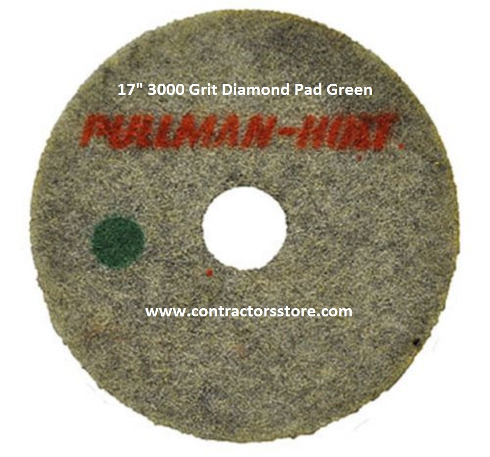 17" Diamond Set 3000, 1500 & 800 Grit Polishing Cleaning Pad