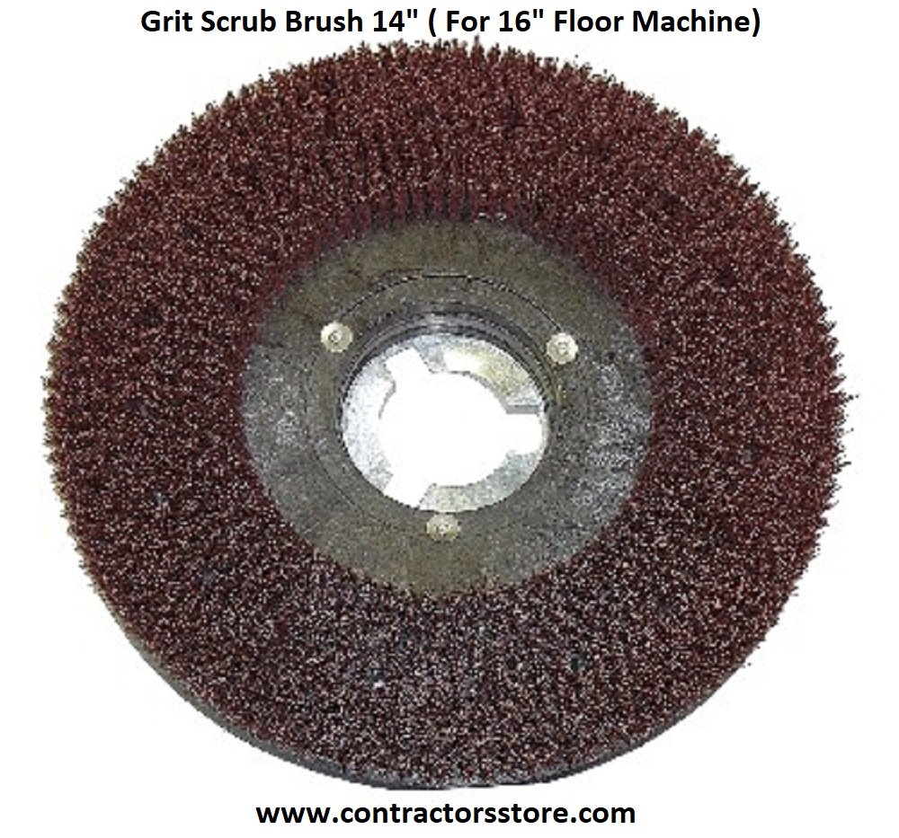 Grit Scrub Brush 14" ( for 16" Floor Machine) vinyl, concrete, terrazzo & marble floors