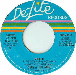 Kool And The Gang - Misled / Rollin' (De-lite 880431-7)