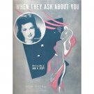 Joan Brooks - When They Ask About You(1943) Sheet Music