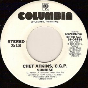 Chet Atkins - Sunrise / Same - DJ Promo Copy