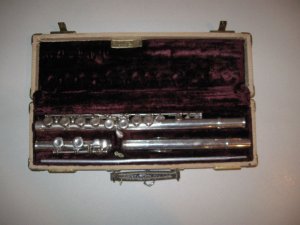 vintage W.T. armstrong elkhart silver plate flute