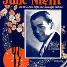 June Night - Morton Downey (1924) Sheet Music