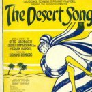 The Desert Song (1926) Sheet Music
