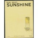 Irving Berlin - Sunshine (1928) Sheet Music
