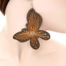 Precious Wooden Butterfly Earrings