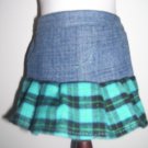 American Girl Doll recycled denim skirt