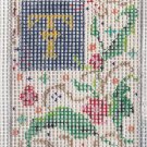 FLORENTINE INITIAL hand-painted canvas with Bonus thread and beads