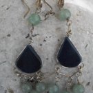 Handmade Aventurine and Glass Earrings
