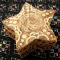 Handmade Star-Shaped Wooden Jewelry Box with Custom Art