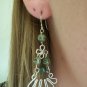 Handmade Jasper and Serpentine Russian Jade Earrings