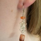Handmade Carnelian and Agate Earrings