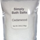 Cedarwood natural bath salt with organic oils