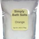 Orange natural bath salt with organic oils