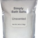 Unscented natural bath salt with organic oils