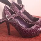 Dollhouse Goth Burlesque Fetish Purple Snakeskin Heels Shoes 10