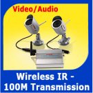 Wireless Video Audio Security Surveillance 2 Camera System w/ IR Night Vision