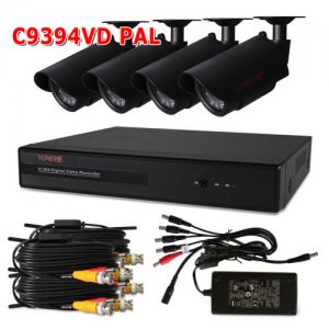 KARE 4 CH CCTV Security Surveillance DVR Outdoor LED IR Camera System 500GB HDD