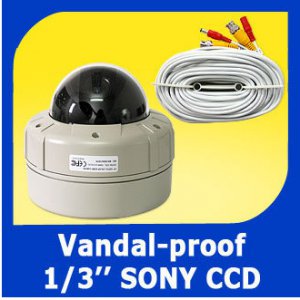 Vandalproof Vari-focal 4-9mm Security Surveillance Camera w/ SONY CCD+18m Cable