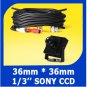 36x36mm Security Surveillance Video Audio Camera w/ SONY CCD 420TVL + 60ft Cable